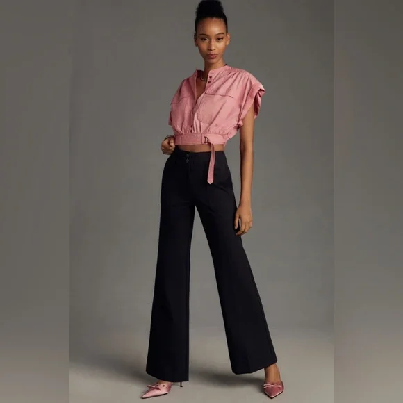 Anthropologie: The Naomi Ponte Wide-Leg Flare Pants by Maeve - Picture 3 of 7